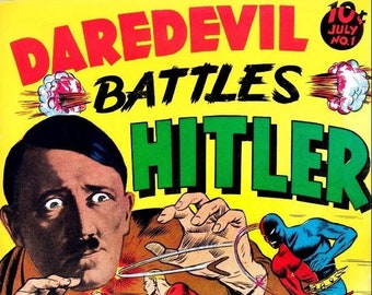 Tarjeta de felicitación retro de cumpleaños/fiestas con diseño de cómic de Daredevil número 1
