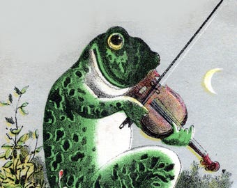 Vintage Frog Advertising Blank Note Cards Retro Vintage Hand Made Birthday Thank You