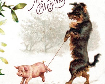 Holiday Odd Vintage Christmas Seasons Greetings Holiday Yule Cards Thank You Birthday