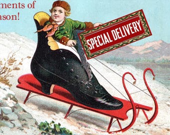 Holiday Odd Vintage Christmas Seasons Greetings Holiday Yule Cards Thank You Birthday