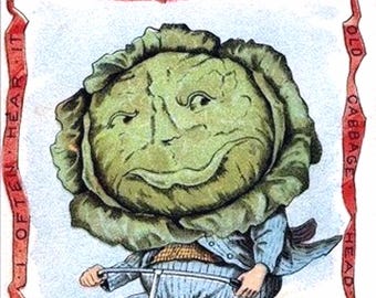 Odd Holiday Cabbage Head Vintage Christmas Seasons Greetings Holiday Yule Cards Thank You Birthday
