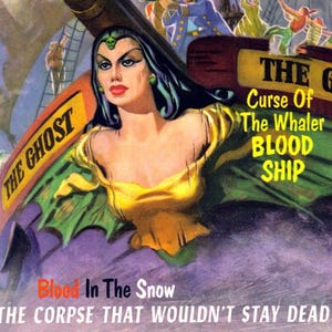 Nightmare Comic Book Cover Blank Note Card Vintage Handmade Birthday Thank You Retro