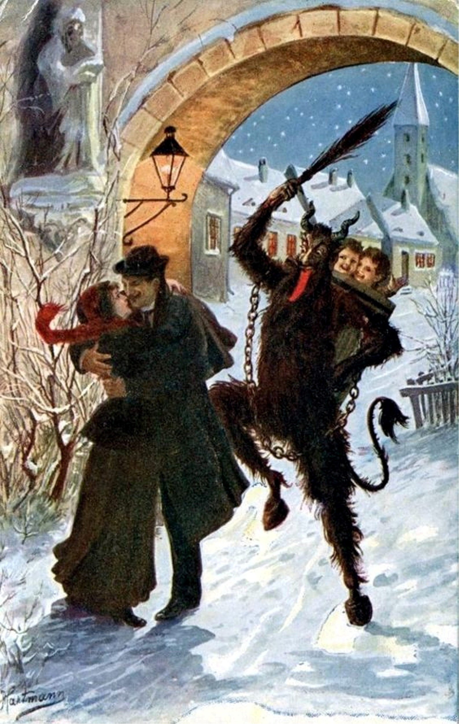Vintage Krampus Cards Holiday Boxed Set of Blank Cards | Etsy