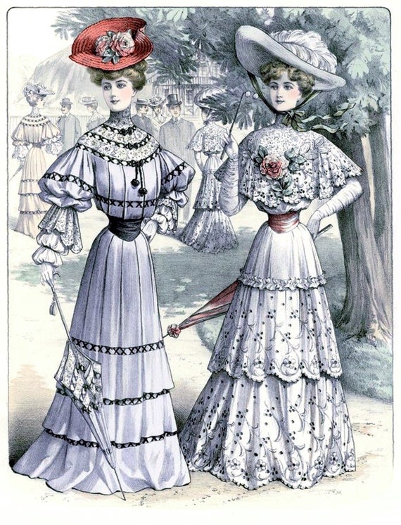 1900 fashion dresses Women fashion 1900-1920