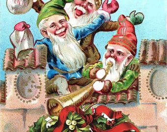 Holiday Odd Vintage Christmas Seasons Greetings Holiday Yule Cards Thank You Birthday
