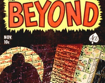 The Beyond Comic Book Cover Blank Note Card Vintage Handmade Birthday Thank You