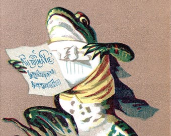 Vintage Frog Advertising Blank Note Cards Retro Vintage Hand Made Birthday Thank You