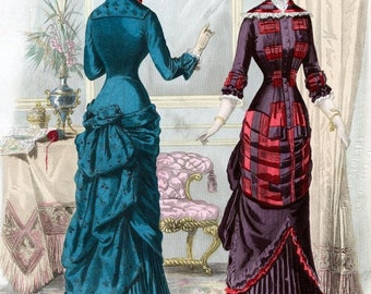 1880年代ファッションプレートコレクション ブランクノートカード