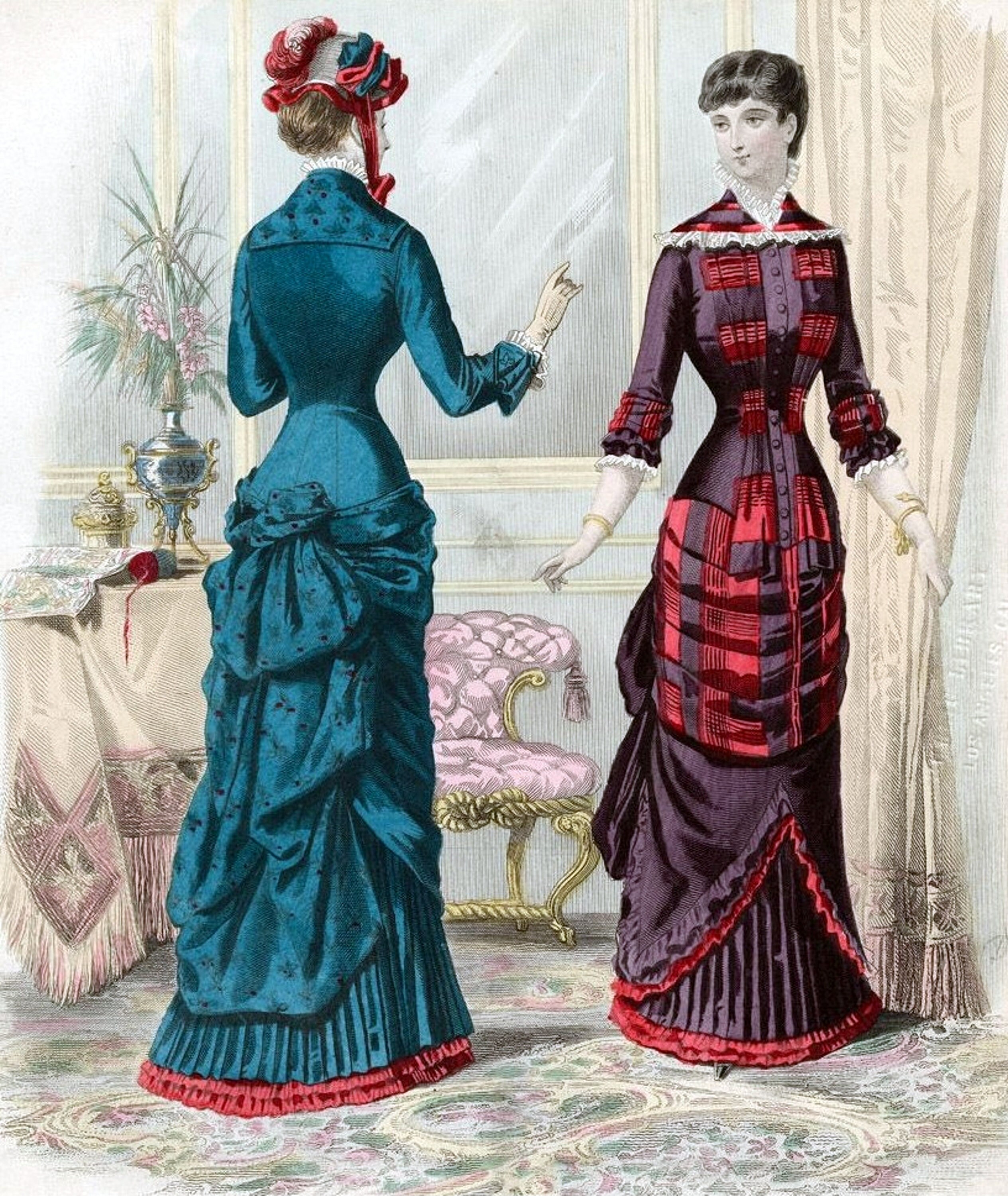 1880年代ファッションプレートコレクション ブランクノートカード