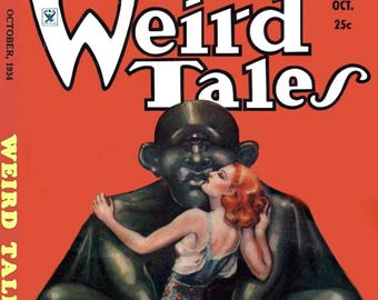 Weird Tales Comic Book Cover Blank Note Card Vintage Handmade Birthday Thank You