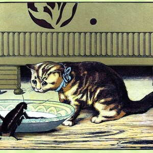 Vintage Cats Blank Note Card Handmade Birthday Holiday Thank You Get Well