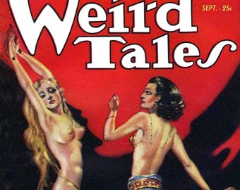 Weird Tales Comic Book Cover Blank Note Card Vintage Handmade Birthday Thank You
