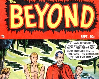 The Beyond Comic Book Cover Blank Note Card Vintage Handmade Birthday Thank You