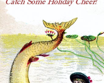Holiday Odd Vintage Christmas Seasons Greetings Holiday Yule Cards Thank You Birthday