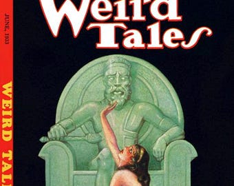 Weird Tales Comic Book Cover Blank Note Card Vintage Handmade Birthday Thank You