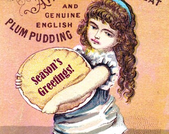 Holiday Meat Pies Vintage Christmas Seasons Greetings Holiday Yule Cards Thank You Birthday