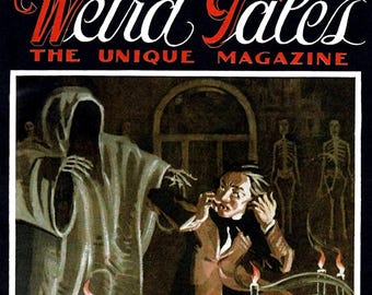 Weird Tales Comic Book Cover Blank Note Card Vintage Handmade Birthday Thank You