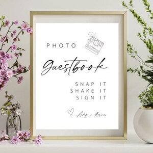 Photo Guest Book Sign Wedding Guest Book Sign Photo Guestbook Sign ...