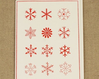 Early Snowflake Drawing PACK of 6