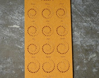 2027 SMALL Moon Calendar - TURMERIC Foil Edition