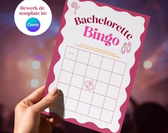 Bingo para despedidas de soltera | Plantilla de Canva | Tareas para despedidas de soltera | Holandés/Inglés