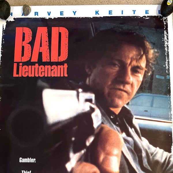 Vintage 1992 Bad Lieutenant Original Movie Film Poster 27" X 40" - Nicolas Cage, Eva Mendes, Harvey Keitel