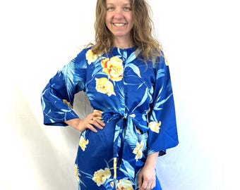 Vintage 1970s 70s Hawaiian Polyester Tori Richard Aloha Luau Maxi Dress