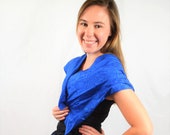 Vintage Black Blue 80s Fun Poofy Prom Cocktail Party Dress - Yessica