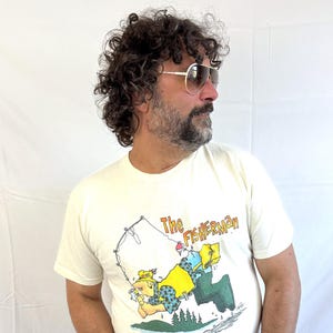 Vintage jaren 90 jaren 90 visser grappige cartoon shirt T-shirt