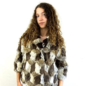 Patchwork Fur Coat - Etsy