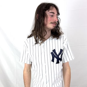 Vintage New York Yankees MLB Rawlings Baseball Pinstripe Jersey Shirt