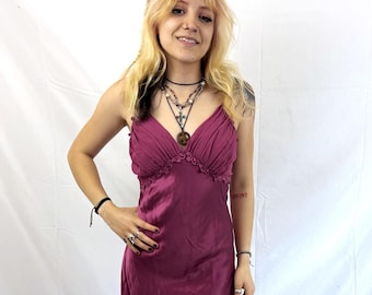 Vintage 90s Victoria Secret Silk Sexy Nightgown Nightie Dress Slip