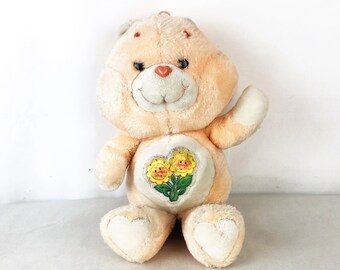 Vintage Plush 1980s 80s Care Bear Stuffed Animal -  Friend Bear