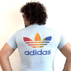 RARE 1970s 70s Vintage Adidas Summer Times Run 1979 Tee Shirt Tshirt