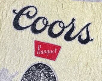 Vintage 80s 1980s Coors Beer WOW Rare Terry Cloth Summer Beach Towel