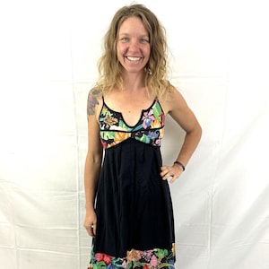 Vintage Hawaiian 1970s 70s Tropical Summer Dress