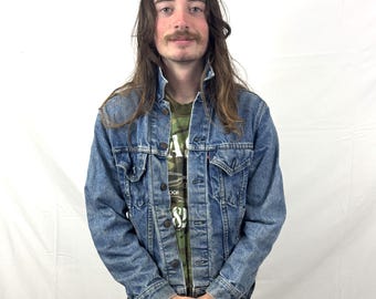 Vintage Levi Strauss 70506 0216 Denim Type III Trucker Jean Jacket Coat - Size 38