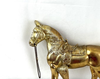 Vintage Brass Horse Heavy Antique Statue Figurine