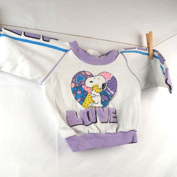 KIDS SIZE 80s 1980s Cute Snoopy Love Sweatshirt
