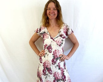 Vintage 90s Floral Maxi Summer Romantic Dress - Nostalgia