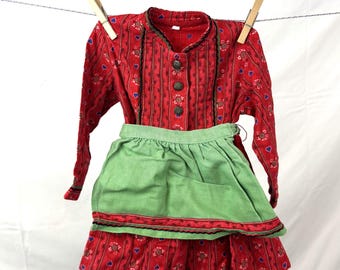 Vintage 80s Oshkosh B'gosh Floral Corduroy Overalls - 6 to 9