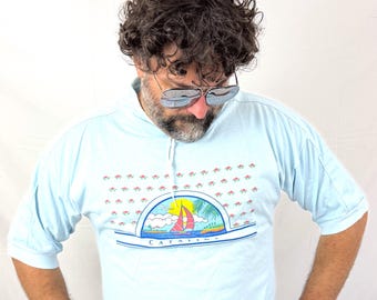 Koszulka z nadrukiem Catalina Island z lat 80. i 80. XX wieku