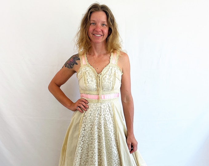 Vintage 1970s 70s Gunne Sax Style Peasant White Wedding Lace Dress - Etsy