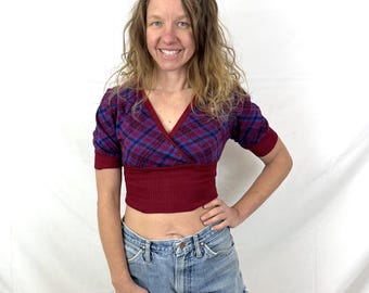 Lindo mini top corto vintage de los años 70