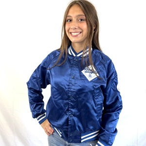 Vintage 80s Chalk Line LA Dodgers Satin Jacket - MLB Baseball Coat