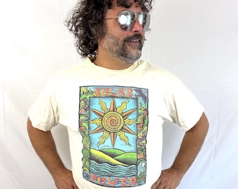 Vintage 90s 1994 Solar Power Human-i-Tees Tshirt Tee Shirt