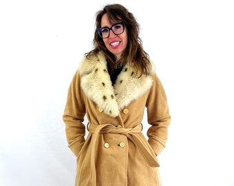 Vintage 1960s 60s Shearling Couture Bombshell Jacket Coat - Juli de Roma