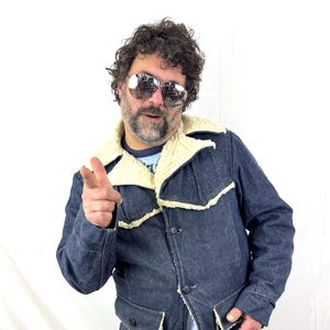 Sears Roebuck Denim Sherpa Coat - Etsy
