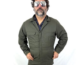 Vintage Big Mac Coveralls: JC Penney's NOS Sanforized Herringbone