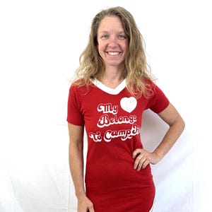 Vintage 1980s 80s Red Campfire Girls XS Nightie Nightgown